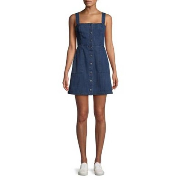 Highline Collective Dresses & Skirts - Highline Collective Denim Pinafore Dress Size 10